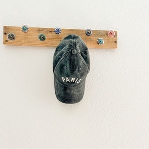 AMERICAN NEEDLE Paris Cotton Baseball Cap In Black One Size Adjustable Strap